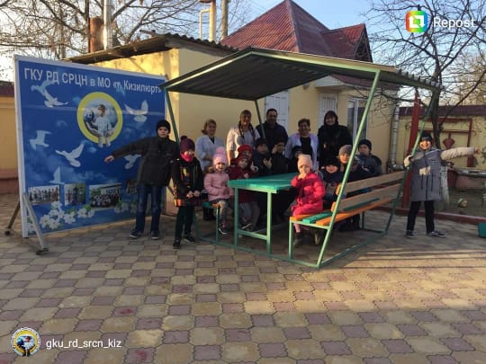 Социально-реабилитационному центру для несовершеннолетних в Кизилюрте подарили беседки